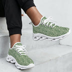 Green Pattern Women's Twisted Sole Sneakers