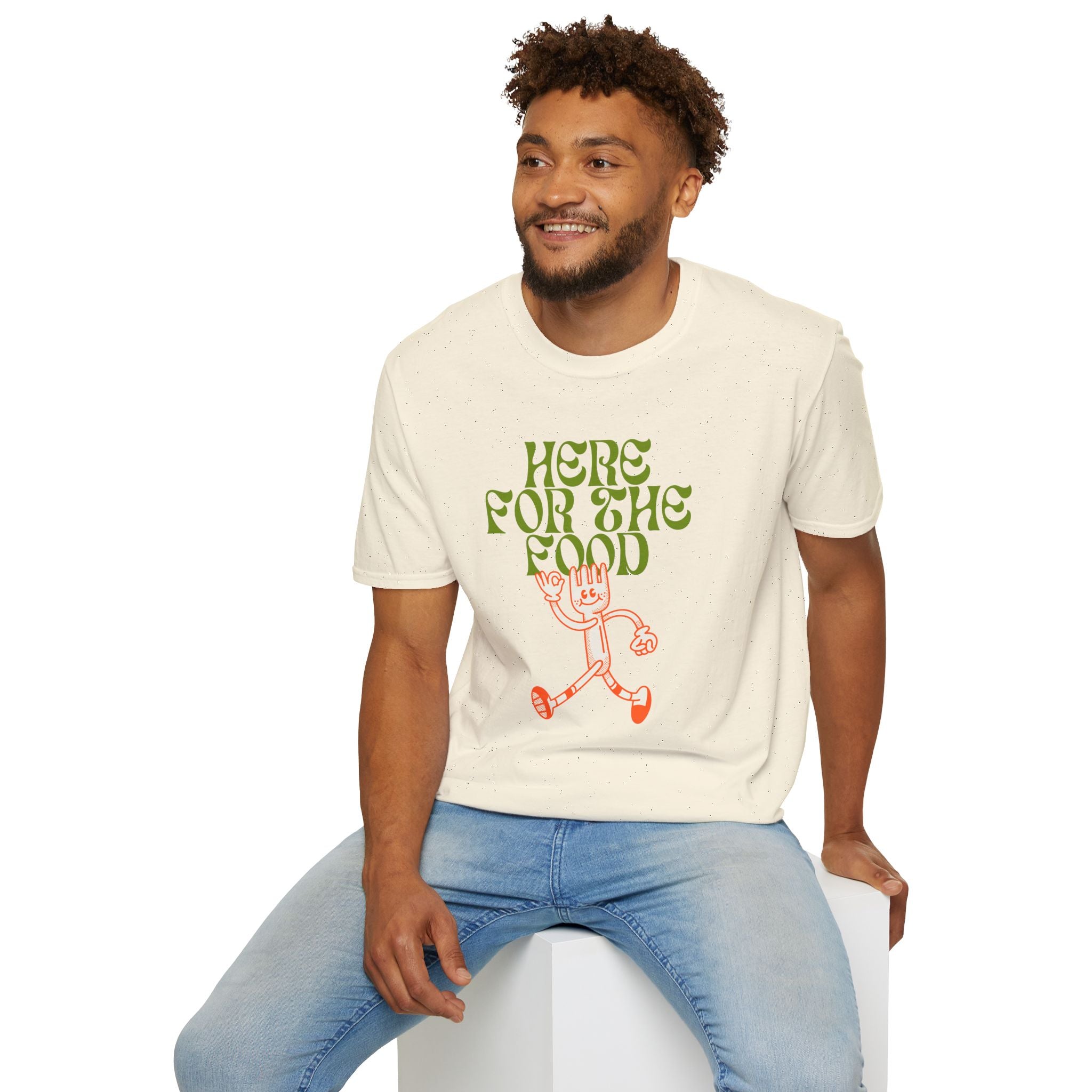Here For The Food - Unisex Softstyle T-Shirt