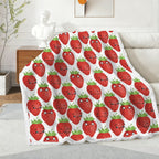 Strawberry Characters - Double-Layer Fleece Blanket 51"x59"