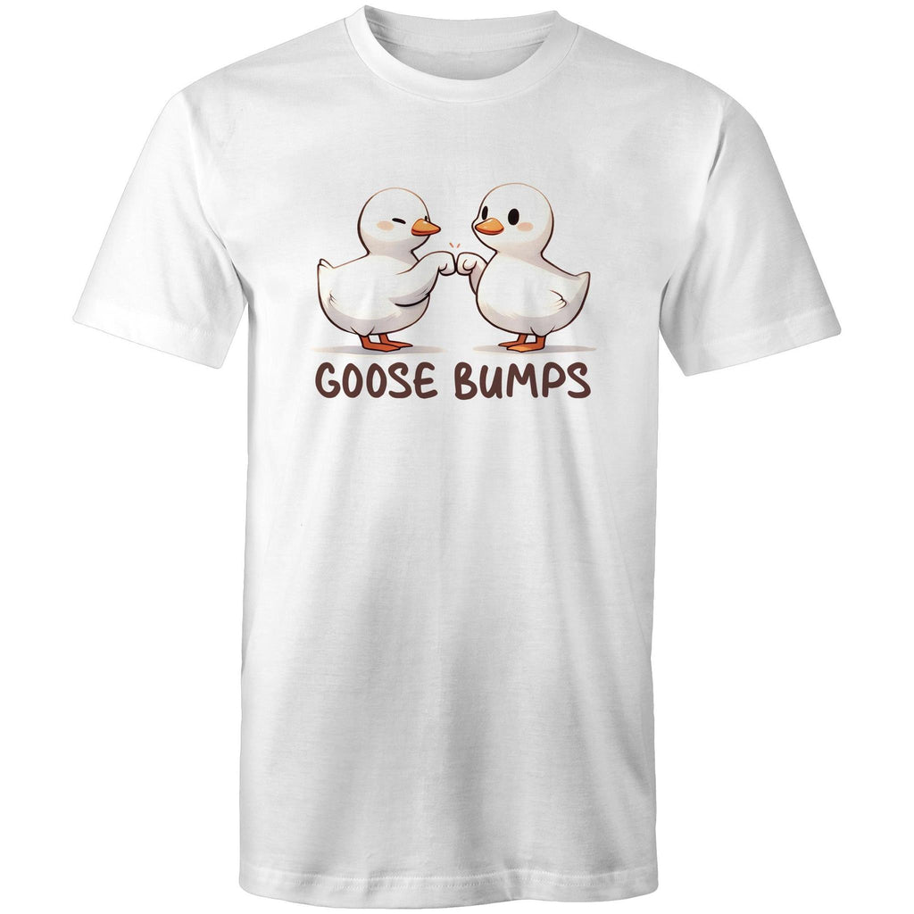 Goose Bumps - Mens T-Shirt White Mens T-shirt animal Printed In Australia