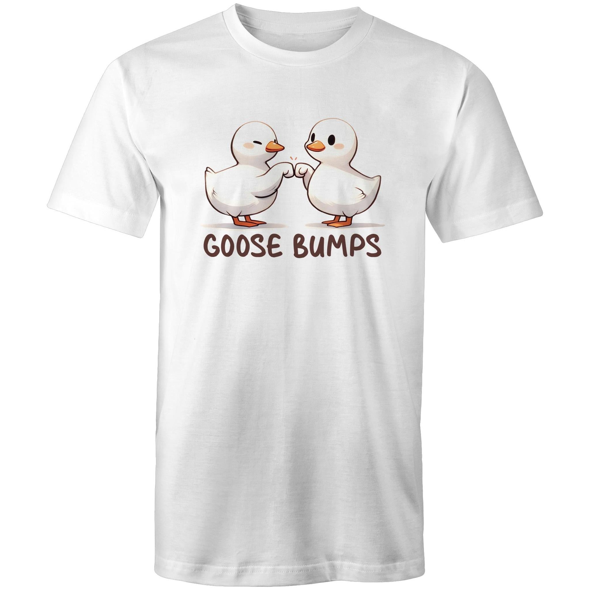 Goose Bumps - Mens T-Shirt White Mens T-shirt animal Printed In Australia