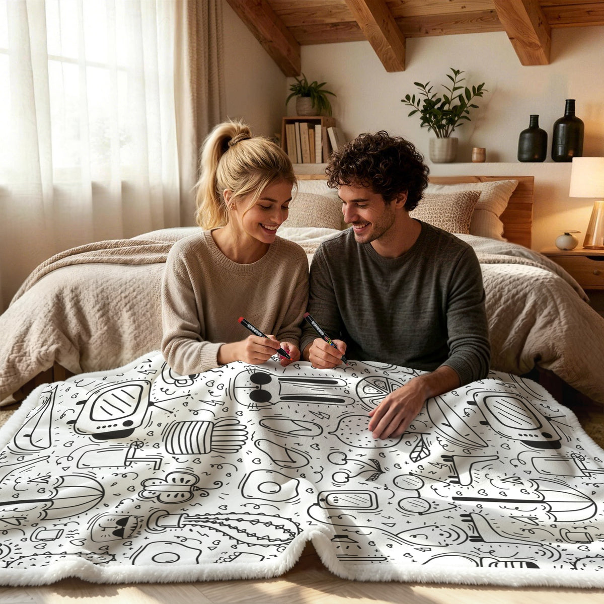 Bright Life Colour Your Own Blanket 100×150cm