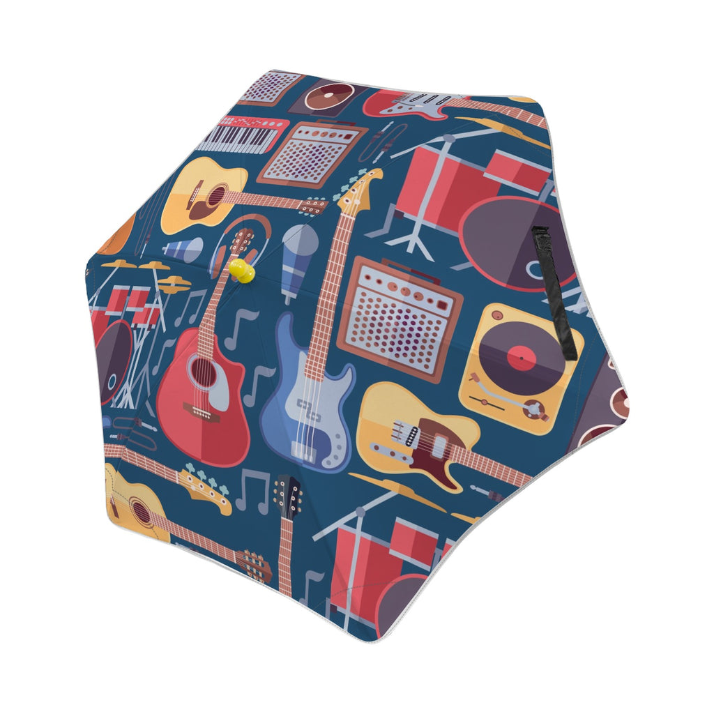 Music Instruments Kids Safe Round Corner Umbrella One Size Kids Safe Round Corner Umbrella Music Printed Offshore