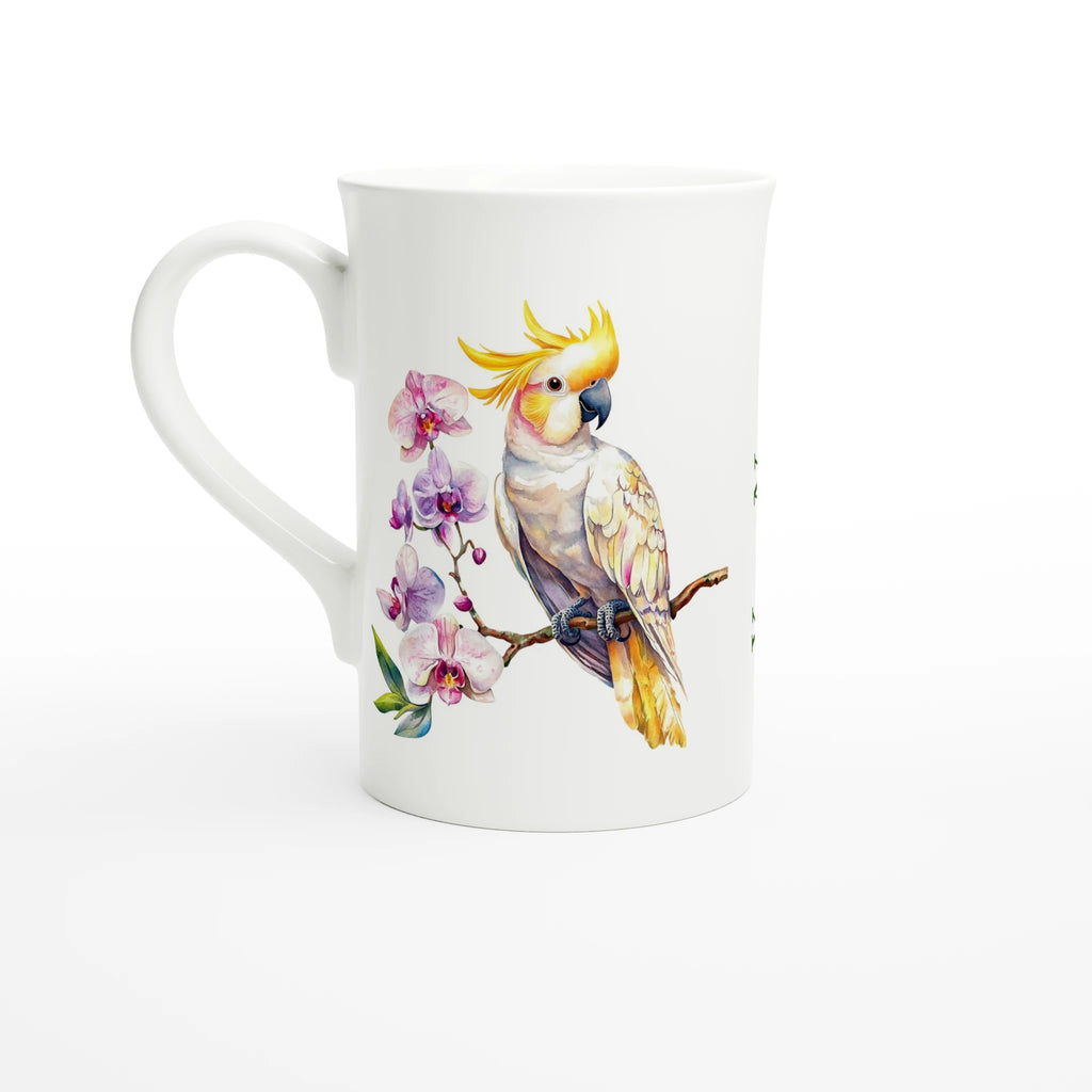 Personalise - Cockatoo, Australian Birds - White 10oz Porcelain Slim Mug Default Title Personalised Porcelain Mug animal Globally Fulfilled