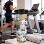 Cat Hello 20oz Tea Tumbler with Carry Handle