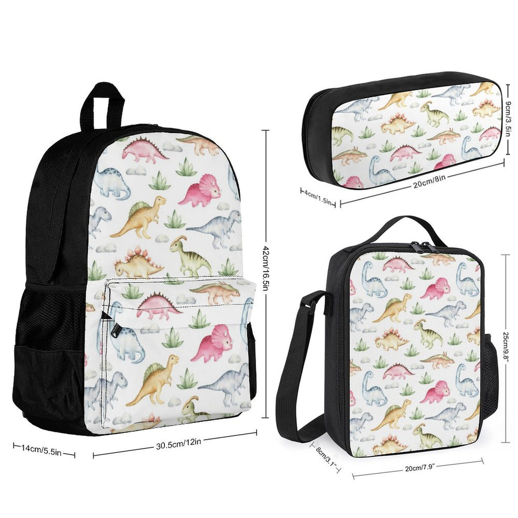 Dinosaur Garden - Three Piece Backpack Set