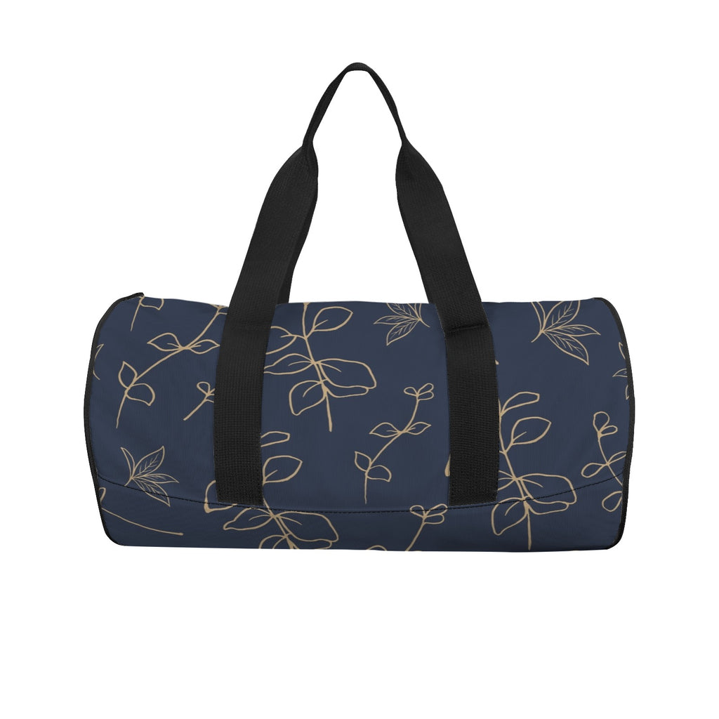 Gold Flowers On Navy Duffle Bag Duffle Bag Printed Offshore