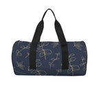 Gold Flowers On Navy Duffle Bag Duffle Bag Printed Offshore