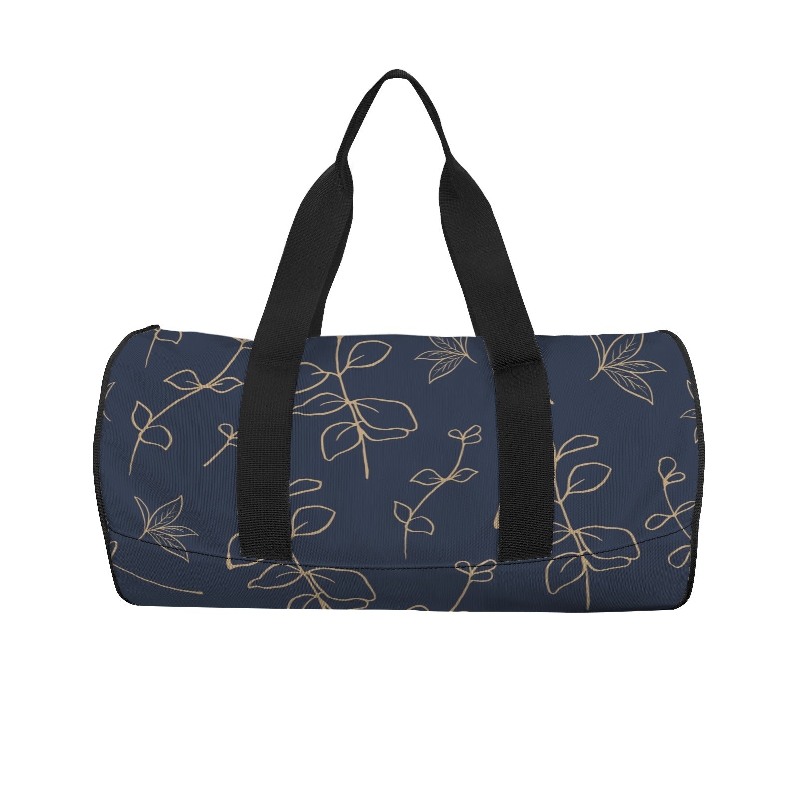 Gold Flowers On Navy Duffle Bag Duffle Bag Printed Offshore
