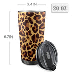 Leopard Print - 20oz Mobile Tumbler with Lid (Black Lock) 20oz Travel Mug animal Printed Offshore