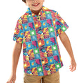 Comic Book Squares Junior Kids Hawaiian Shirt