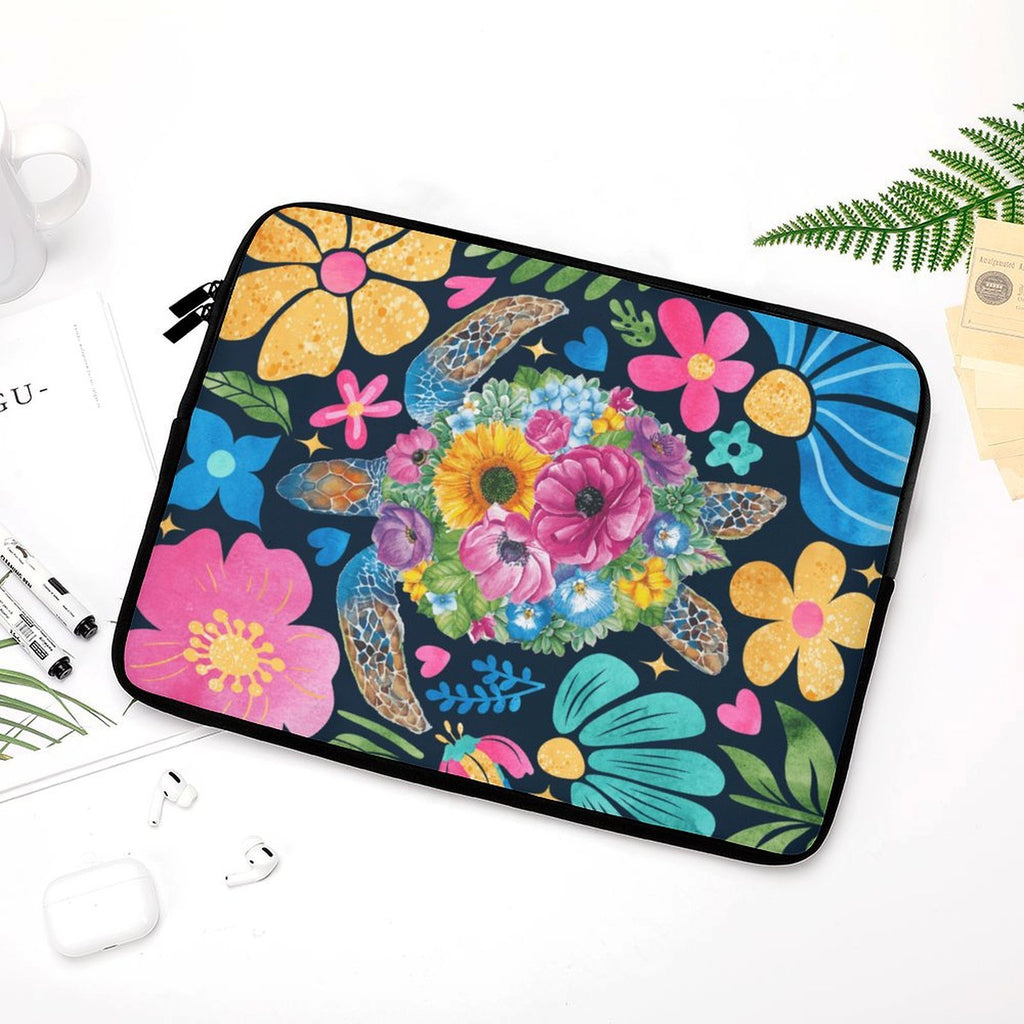 Boho Turtle Laptop Sleeve (Multiple Sizes) Laptop Sleeve Ocean Printed Offshore