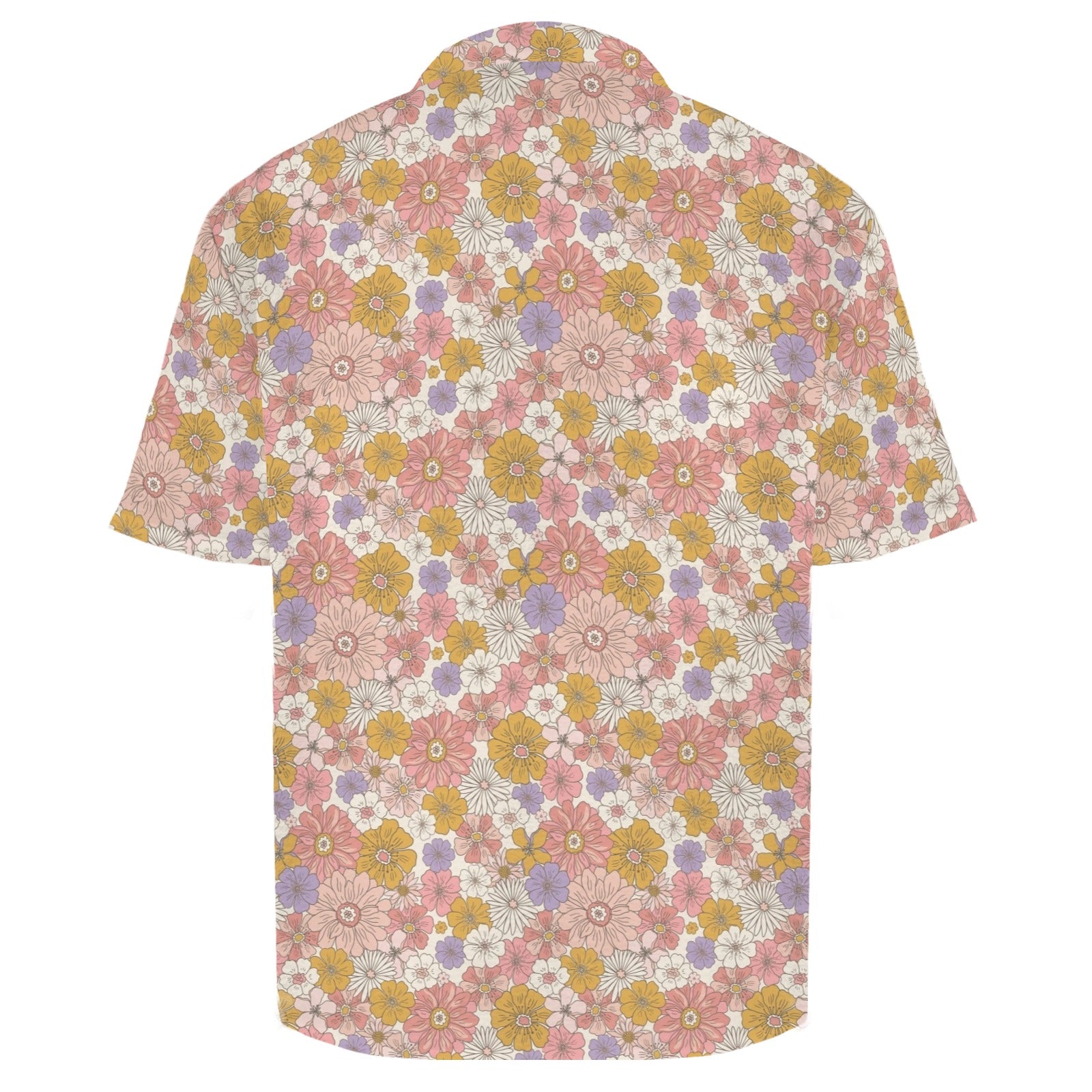 Faded Floral Men's Crinkle Hawaiian Shirt