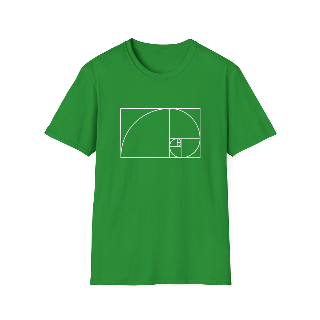 Fibonacci Unisex Softstyle T-Shirt Irish Green T-Shirt Australian Printer Maths Science