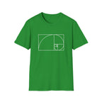 Fibonacci Unisex Softstyle T-Shirt Irish Green T-Shirt Australian Printer Maths Science