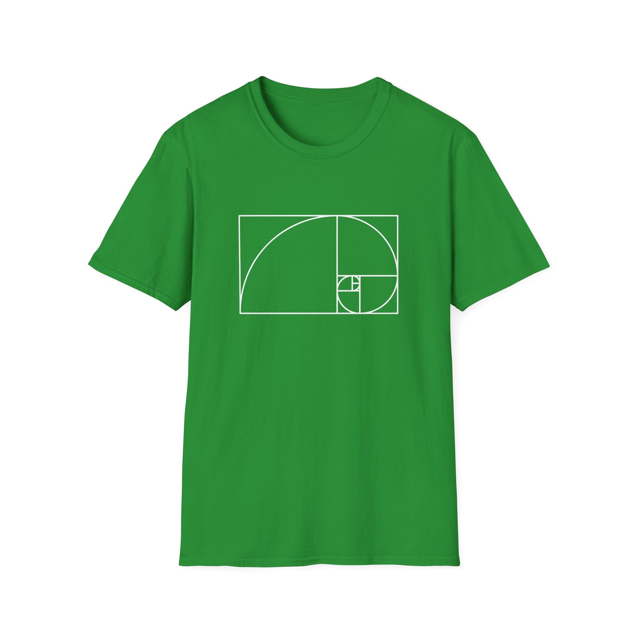 Fibonacci Unisex Softstyle T-Shirt Irish Green T-Shirt Australian Printer Maths Science
