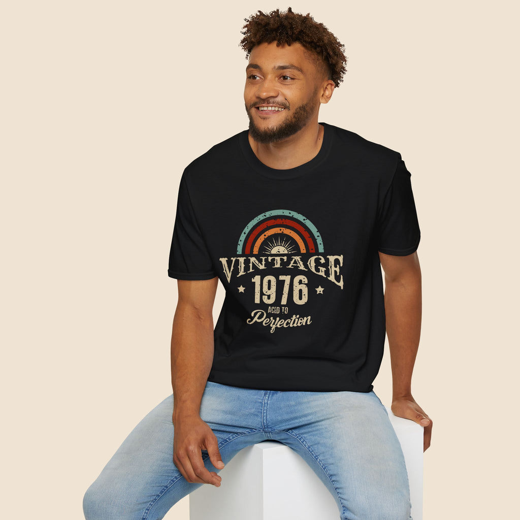 Turning 50 Vintage 1976 Aged To Perfection Unisex T-Shirt Unisex Adult T-shirt Birthday Globally Fulfilled
