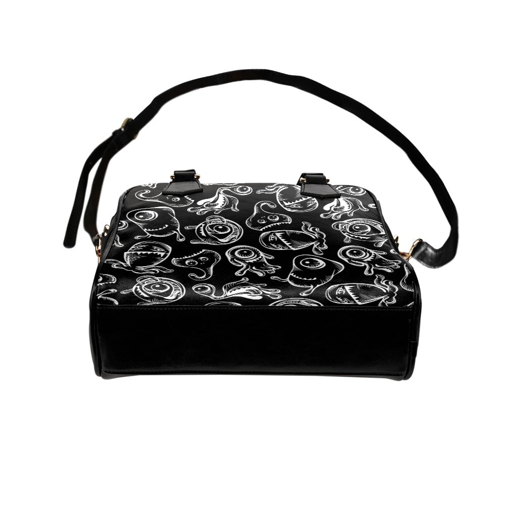 Monsters In Black And White - Shoulder Handbag (Model 1634) Shoulder Handbags (1634)
