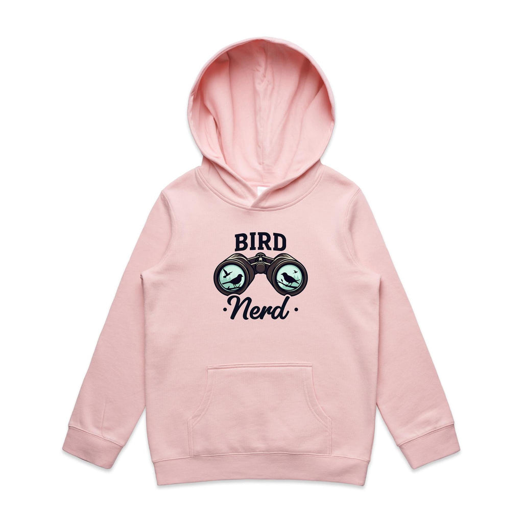 Bird Nerd - Kids Hoodie Pink Kids Hoodie animal Printed In Australia