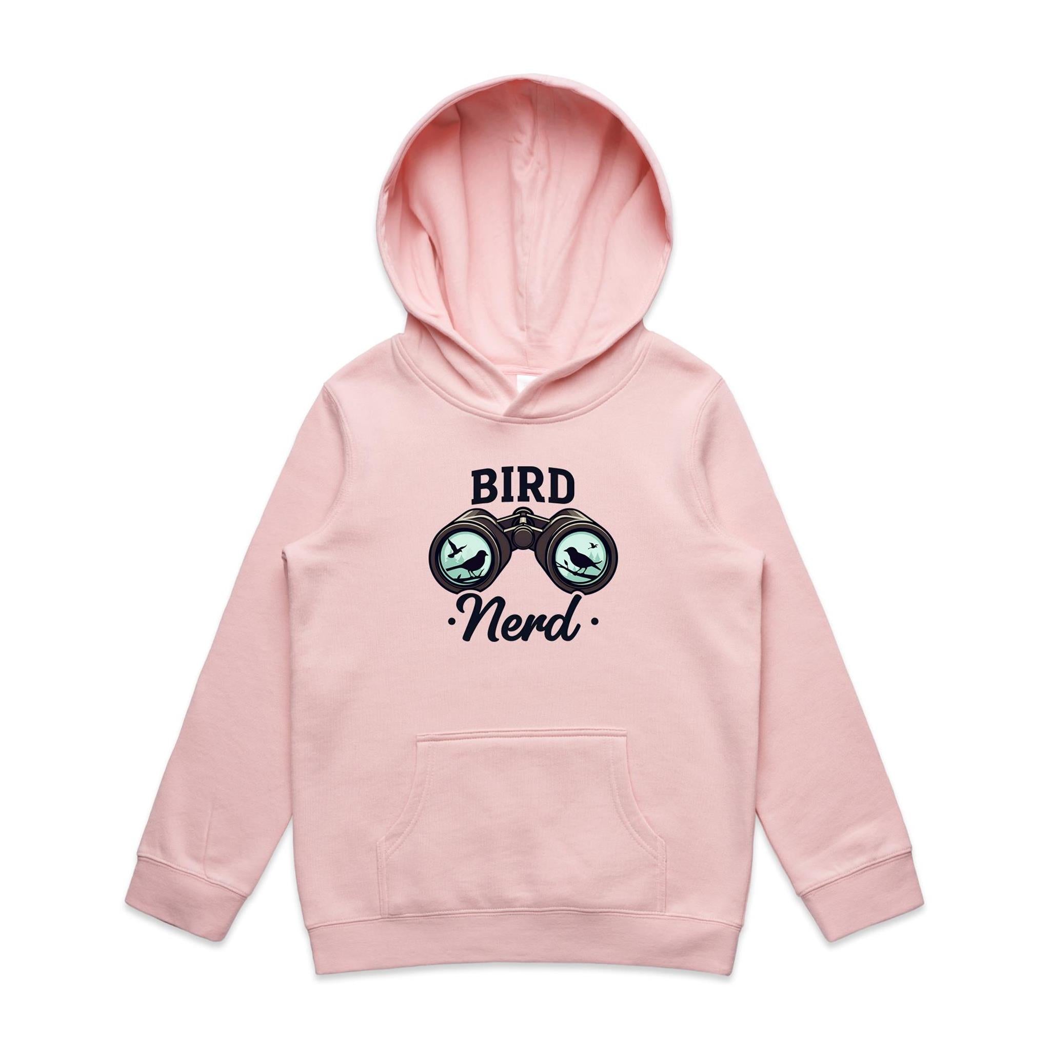 Bird Nerd - Kids Hoodie Pink Kids Hoodie animal Printed In Australia
