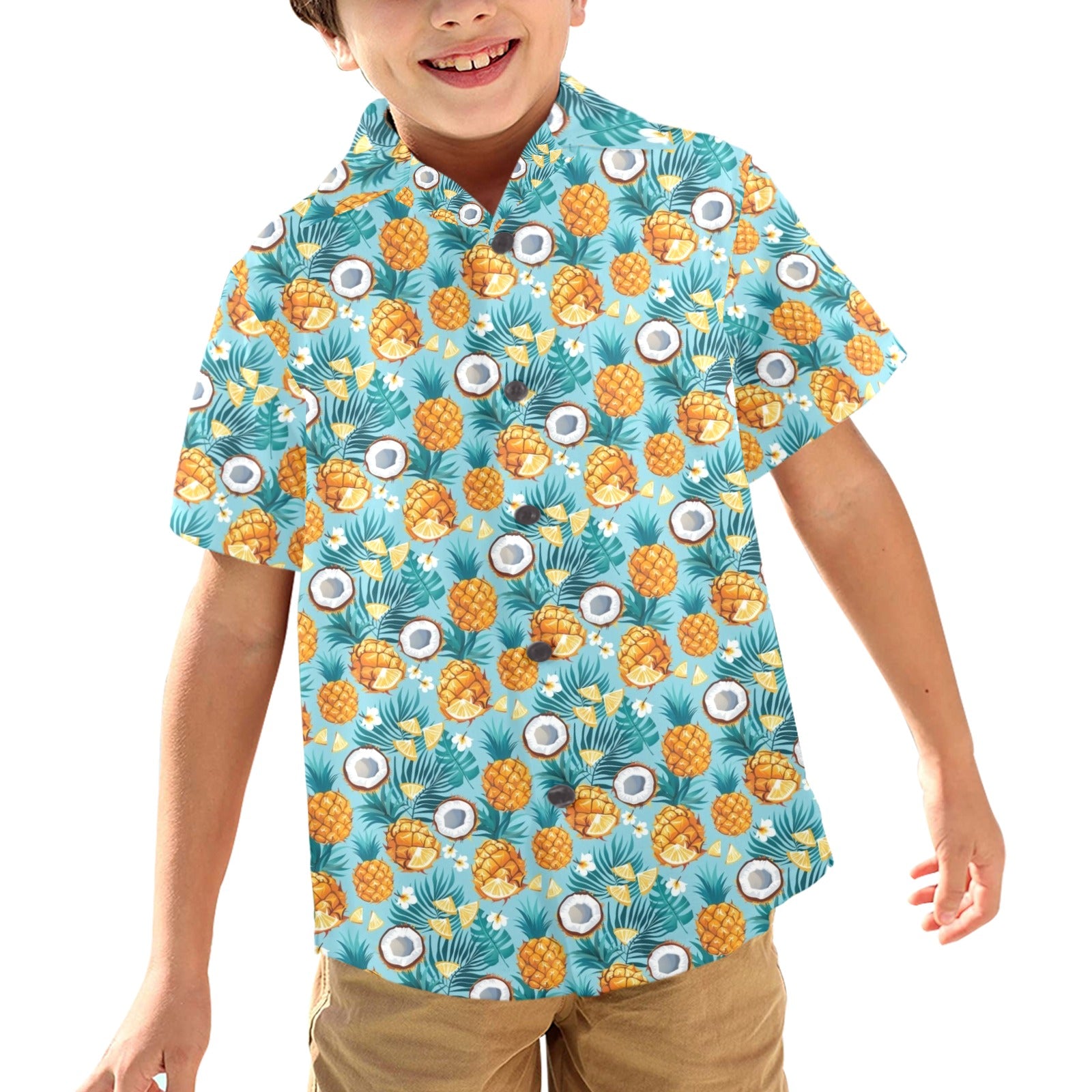 Pineapple Coconut Junior Kids Hawaiian Shirt