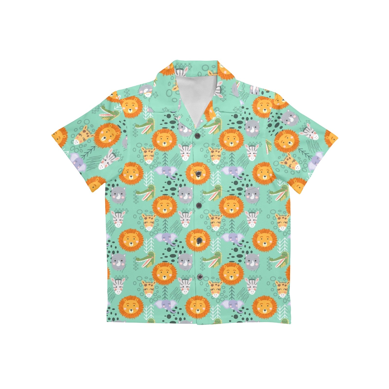 Safari Animals Junior Kids Hawaiian Shirt