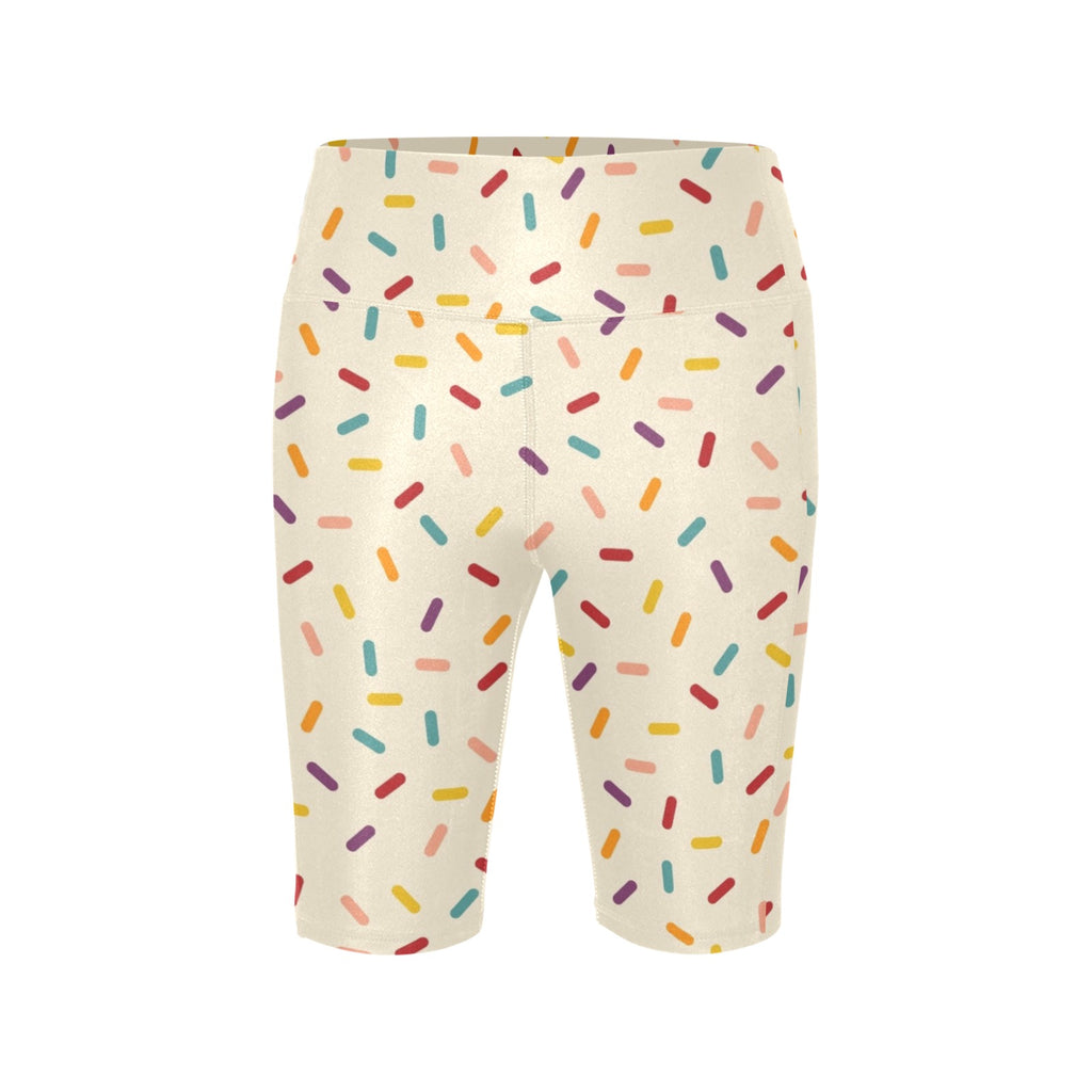Sprinkles Women's Bike Shorts With Side Pockets Women's Bike Shorts Food Printed Offshore