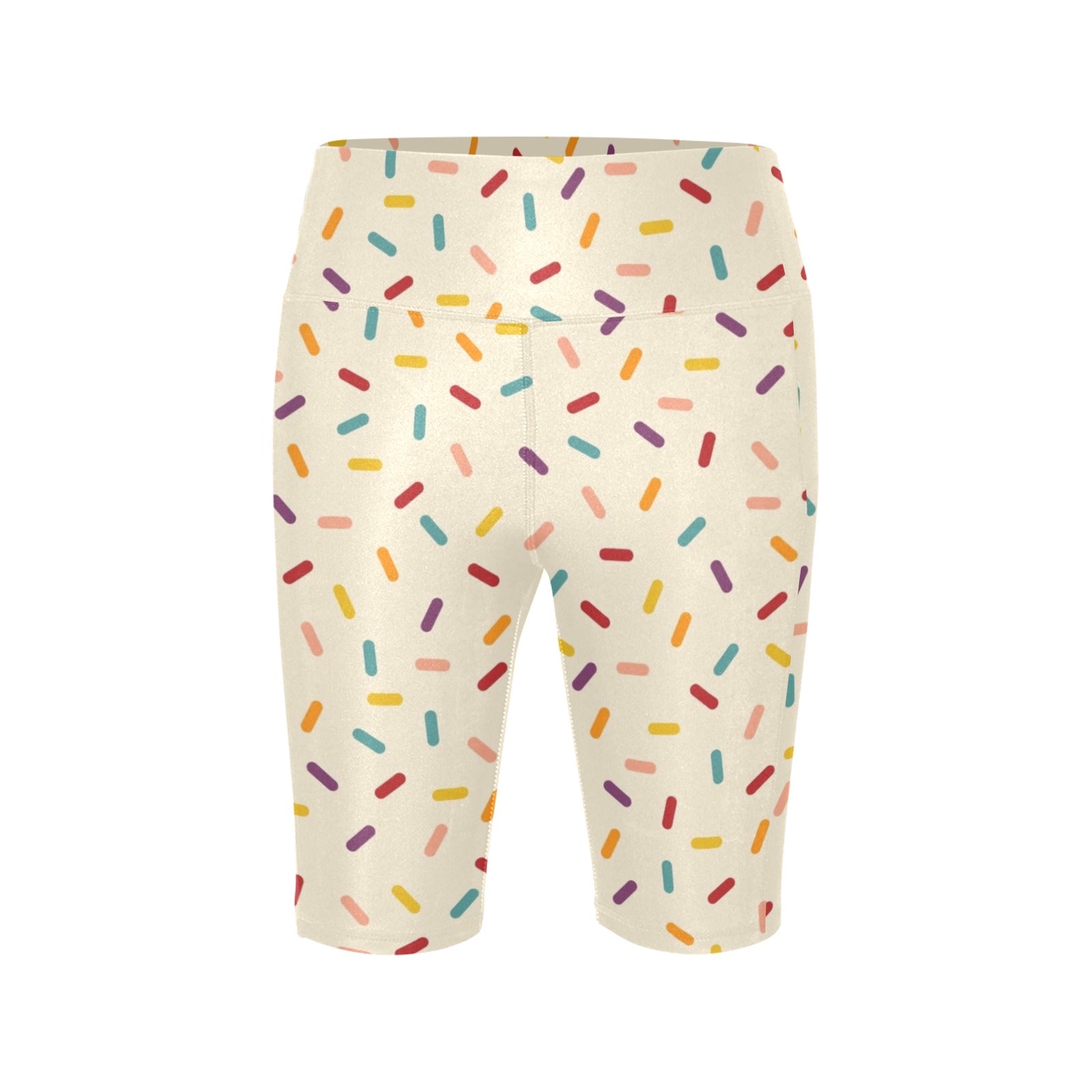 Sprinkles Women's Bike Shorts With Side Pockets Women's Bike Shorts Food Printed Offshore