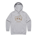 Think Positive, Maths Women's AS Colour Hoodie Grey Marle Womens Hoodie Maths Printed In Australia
