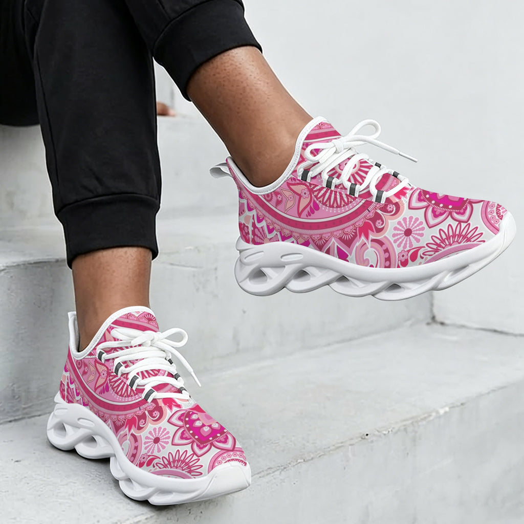 Pink Paisley Women's Twisted Sole Sneakers
