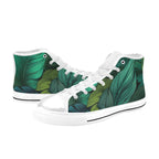 Tropical Leaves - Women's High Top Canvas Shoes