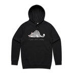 Cat, I Just Can't Today - Mens Hoodie Black Mens Hoodie animal Printed In Australia