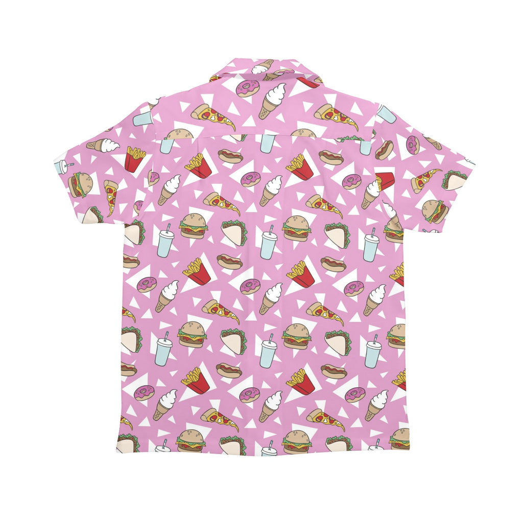 Fast Food Senior Kids Hawaiian Shirt Senior Kids Hawaiian Shirt 8-15 Food Printed Offshore