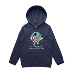 Astronaut, All We Need Is Love And A Little Space - Kids Hoodie Midnight Blue Kids Hoodie Printed In Australia