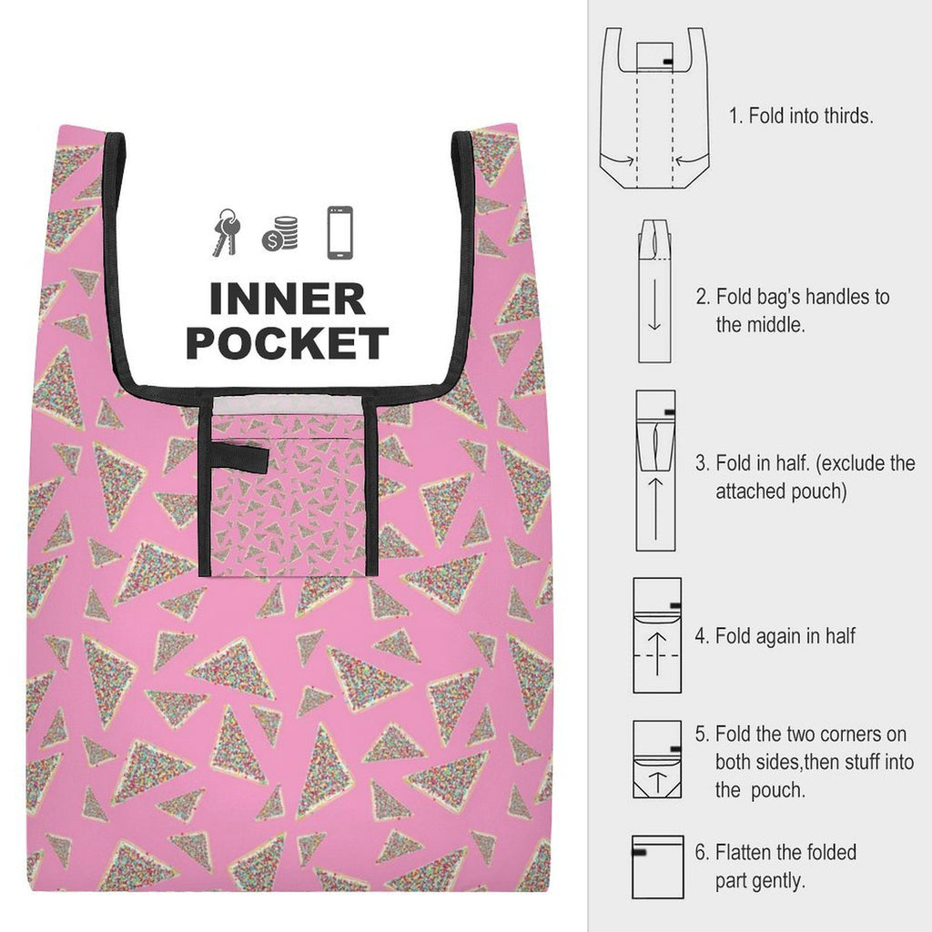Fairy Bread On Pink Foldable Shopping Bag