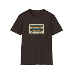 Turning 50, Made in 1976 Cassette Tape Unisex T-Shirt Dark Chocolate Unisex Adult T-shirt Birthday Globally Fulfilled