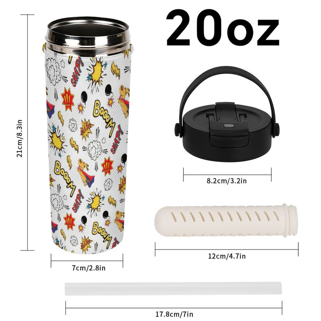 Super Dog 20oz Tea Tumbler with Carry Handle