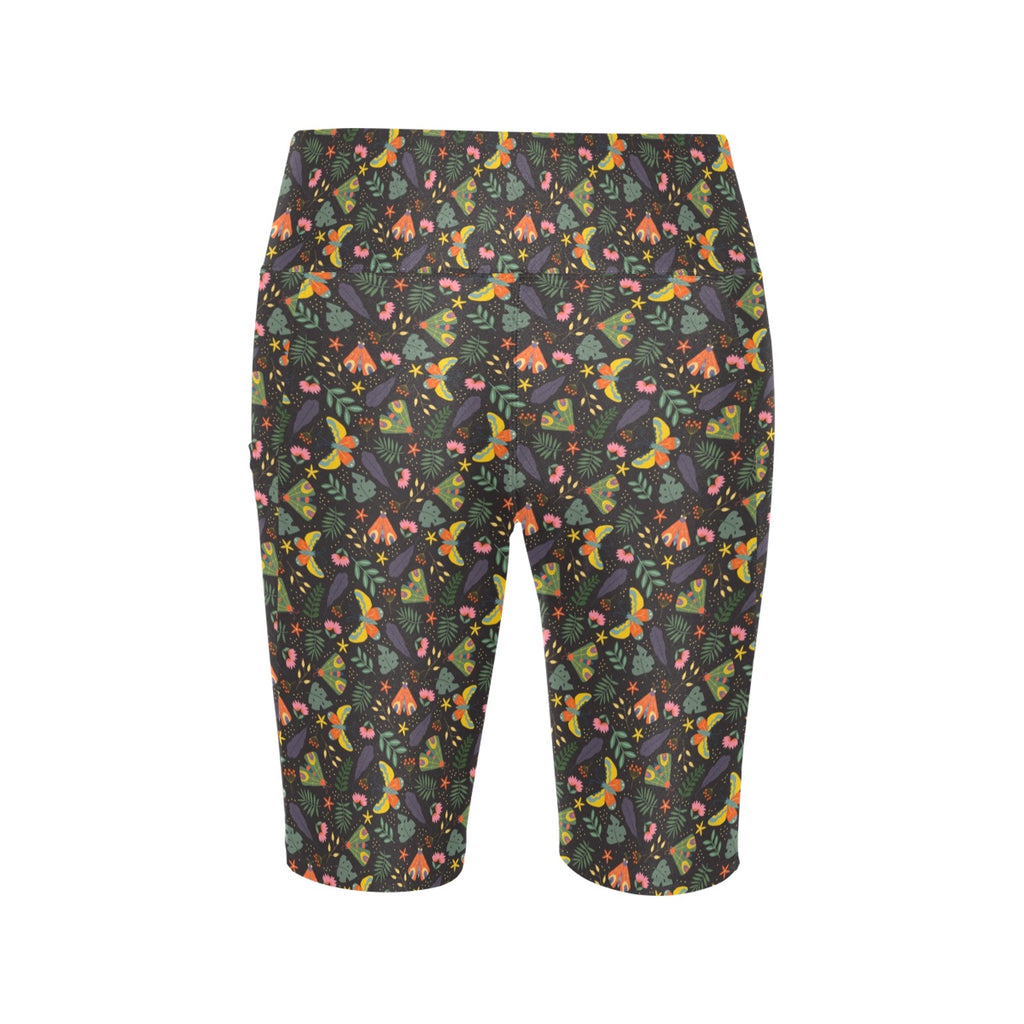 Dark Butterfly Women's Bike Shorts With Side Pockets