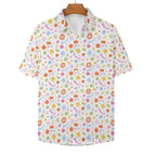Abstract Colourful Shapes - Women's Short-Sleeve Button Up Shirt