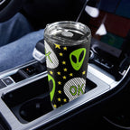 Alien OK - 20oz Mobile Tumbler with Lid (Black Lock) 20oz Travel Mug Printed Offshore Sci Fi