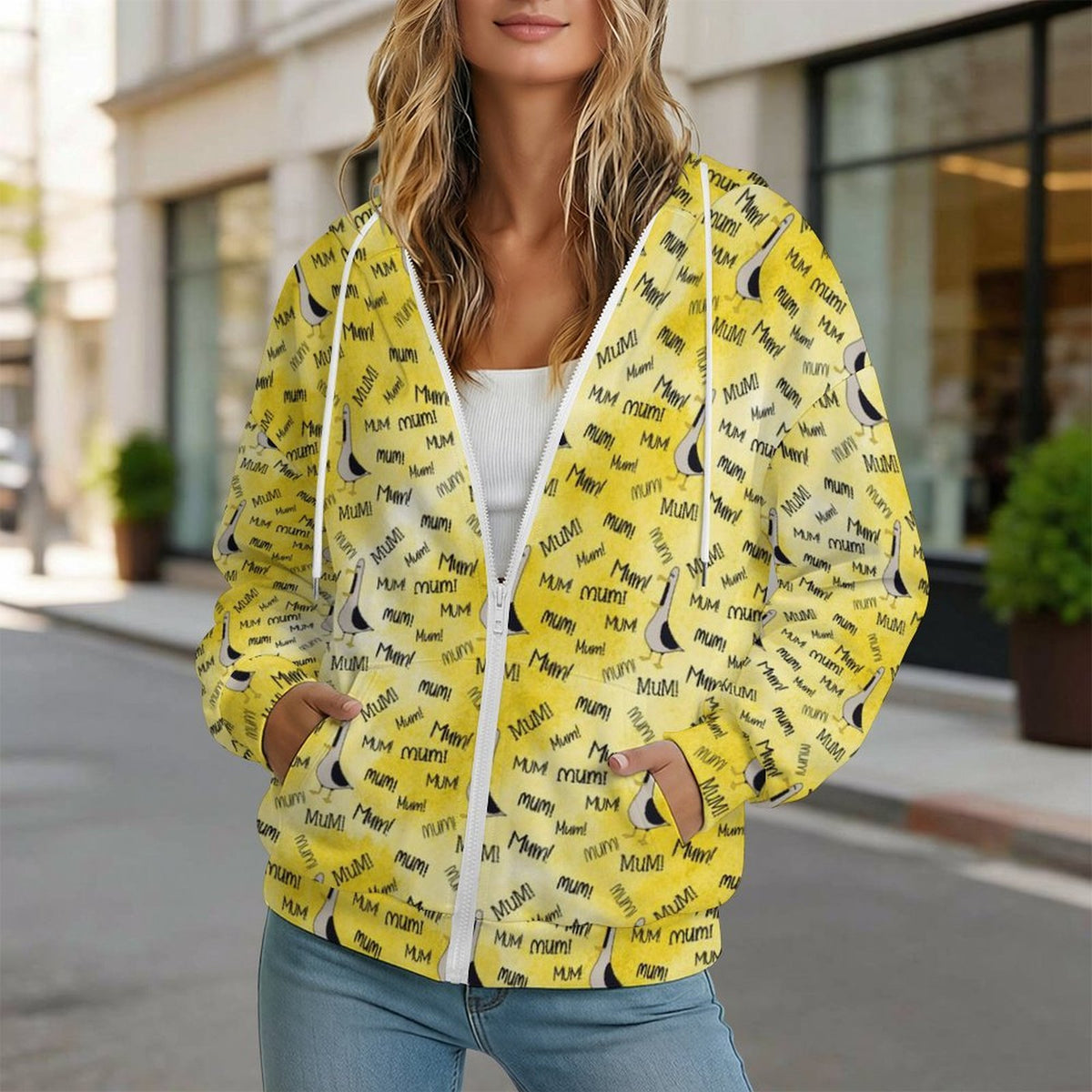 Mum Seagull Women's Full-Zip Hoodie