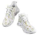 Golden Music Notes Women's Twisted Sole Sneakers
