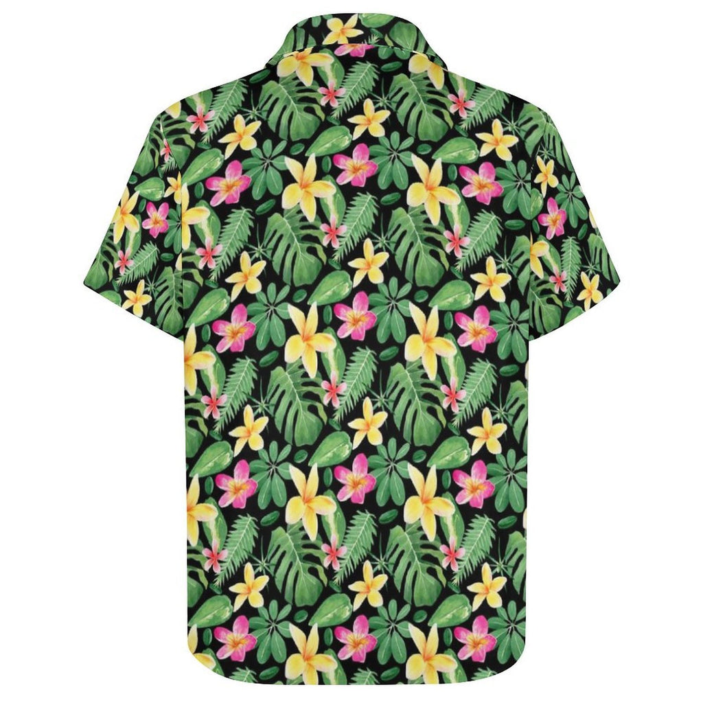 Frangipani Women's Collared Pocketless Short Sleeve Shirt