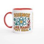 Personalised - Science, Like Magic But Real - 11oz Ceramic Mug Ceramic Red Personalised 11oz Mug Globally Fulfilled Science