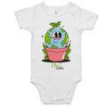 Plant Earth AS Colour Baby Bodysuit White Baby Bodysuit Environment Printed In Australia