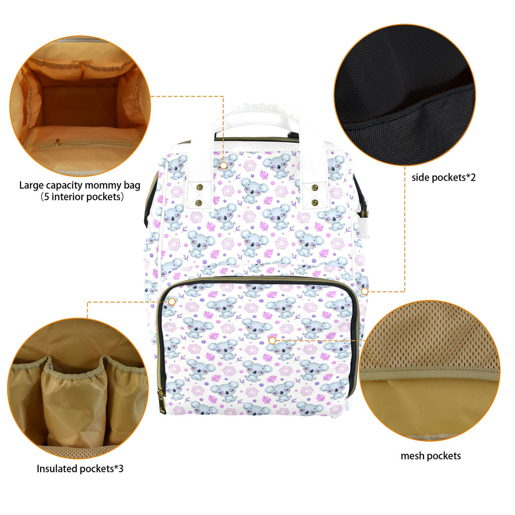 Zen Koala Multi-Function Backpack, Nappy / Diaper Bag Multi-function Backpack, Nappy / Diaper Bag animal Australia Printed Offshore