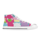 Cute Alpaca - Kids High Top Canvas Shoes