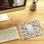 Books And Coffee - Leather Mouse Pad Leather Mouse Pad Coffee Printed Offshore Reading