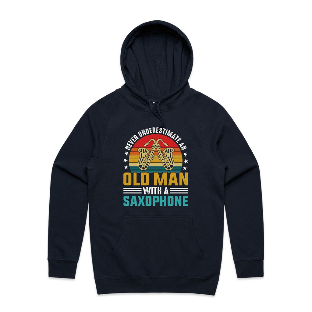 Never Underestimate An Old Man With A Saxophone - Men's AS Colour Hoodie