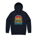 Never Underestimate An Old Man With A Saxophone - Men's AS Colour Hoodie